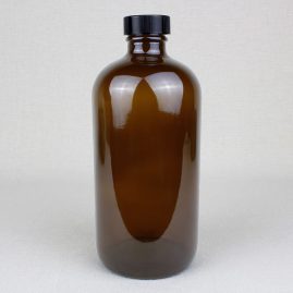 16 fl oz Amber Glass Bottle & Cap