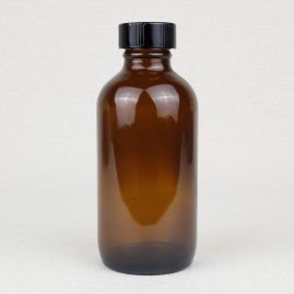 4 fl oz Amber Glass Bottle & Cap