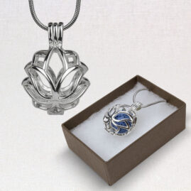 Aromatherapy Enclosure Locket - Lotus